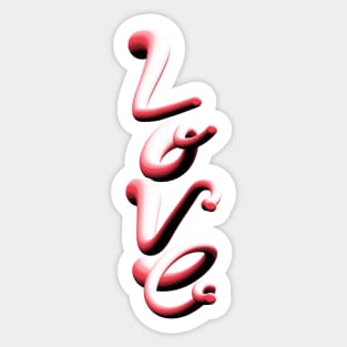 Love - Typography Calligraphy Lettering Art Sticker